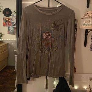 Live love life graphic rhinestone long sleeve